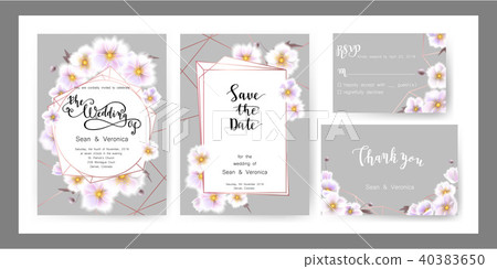 Save the date card, wedding invitation, greeting card with beautiful flowers and letters Save the date card, wedding invitation, greeting card with beautiful flowers and letters 40383650