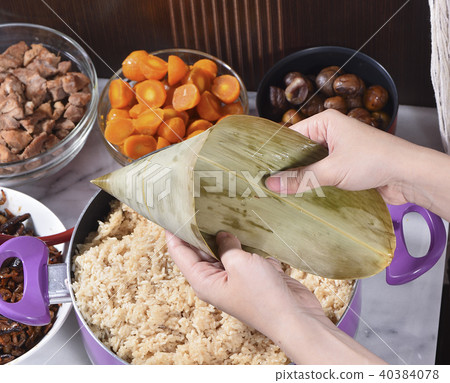 Shokufu Kazuko Nikuyoku Dango-syu Bakkusuko Bakkusu Walking Process Method Method Making Zongzi 40384078