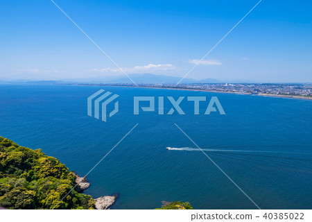 從江之島地區向Tsujido和茅崎的景色 40385022