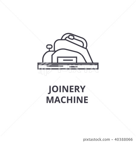 joinery machine vector line icon, sign, illustration on background, editable strokes 40388066