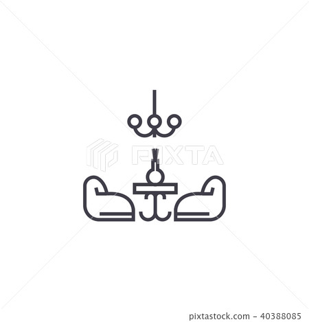 living room vector line icon, sign, illustration on background, editable strokes living room vector line icon, sign, illustration on background, editable strokes 40388085