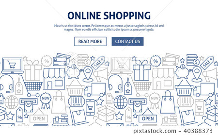 Online Shopping Banner Design Stock Illustration 40388373 Pixta