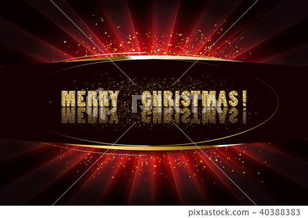 Gold Christmas and New Year banner 40388383