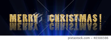 Gold Christmas and New Year banner Gold Christmas and New Year banner 40388386