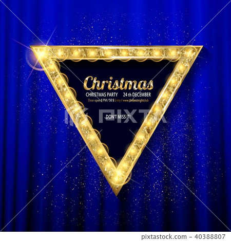 Christmas banner with light bulbs. Christmas banner with light bulbs. 40388807