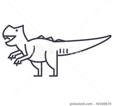 3D Rendering Dinosaur Gigantosaurus on White Stock Illustration