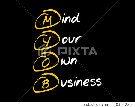 MYOB acronym business concept MYOB acronym business concept 40391286