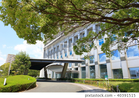 Scenery of Kurume-shi government office of fine weather 40391515