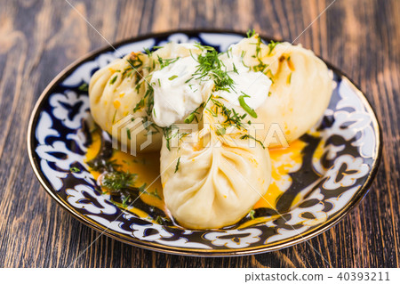 Manti. Traditional meat dish of the peoples of Central Asia Manti. Traditional meat dish of the peoples of Central Asia 40393211