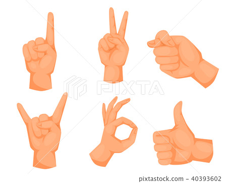 Hands deaf-mute gestures human pointing arm people gesturing communication message vector Hands deaf-mute gestures human pointing arm people gesturing communication message vector 40393602