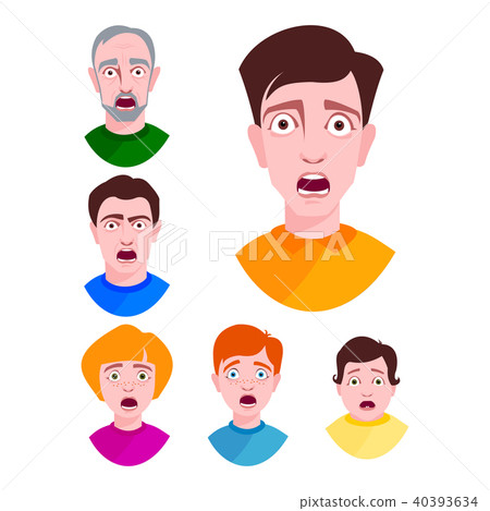 People horror faces vector extremely surprised young shock portrait frightened character emotions People horror faces vector extremely surprised young shock portrait frightened character emotions 40393634