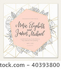 Tropical wedding invitation with flower elements 40393800