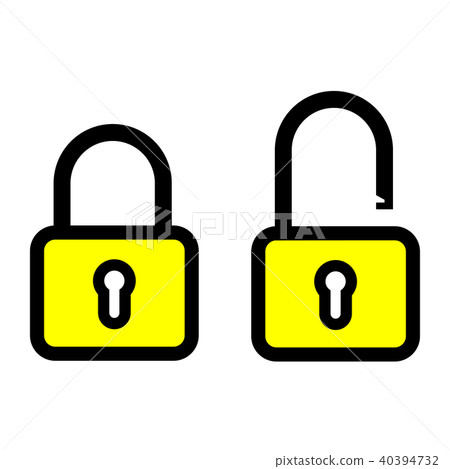 Padlock Locking Unlocking 40394732