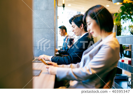 Cafe businessman Cafe businessman 40395347