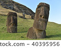 Moai who were left as they were made 40395956