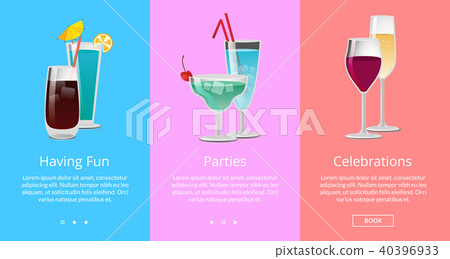 Having Fun Parties Celebration Web Banner Cocktail 40396933