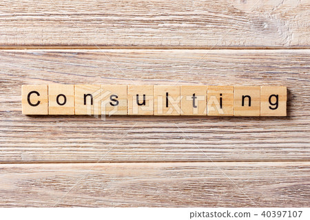 Consulting word written on wood block. Consulting word written on wood block. 40397107