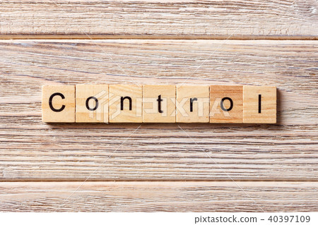 control word written on wood block. control word written on wood block. 40397109