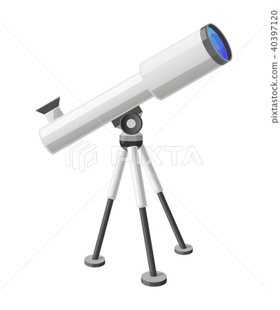 Telescope View from Right Isolated Illustration 40397120