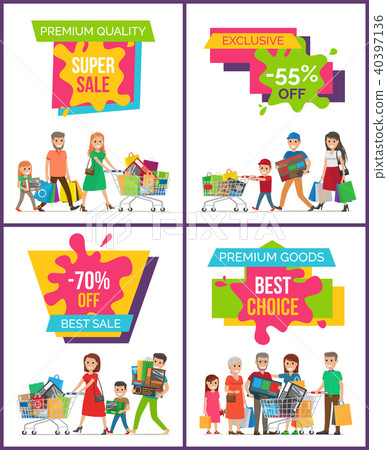 Premium Quality Super Sale Set Vector Illustration 40397136