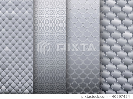 Set of silver textures backgrounds 40397434