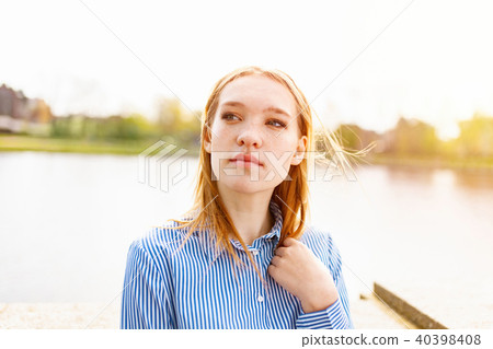 Young red haired girl 40398408