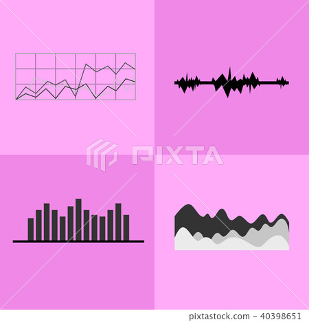 Line and Bar Graphs Icons Vector Illustration 40398651