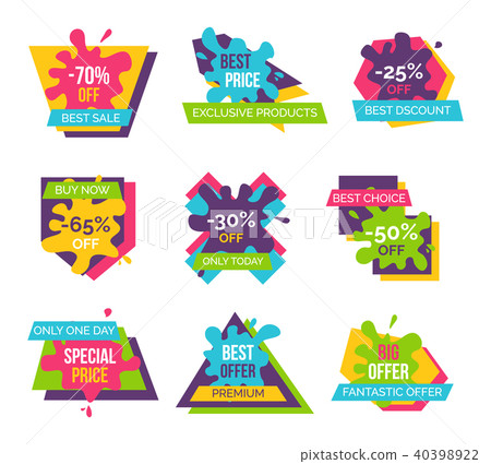 Best Sale Exclusive Products Vector Illustration Best Sale Exclusive Products Vector Illustration 40398922