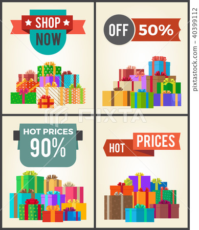 Shop Now Hot Price 90 Half Discount Promo Labels 40399112