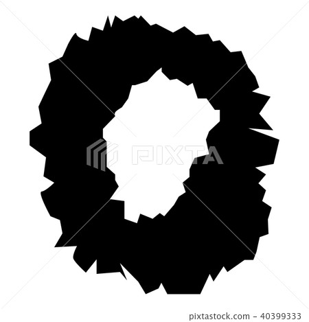 Hole in the surface icon black 40399333