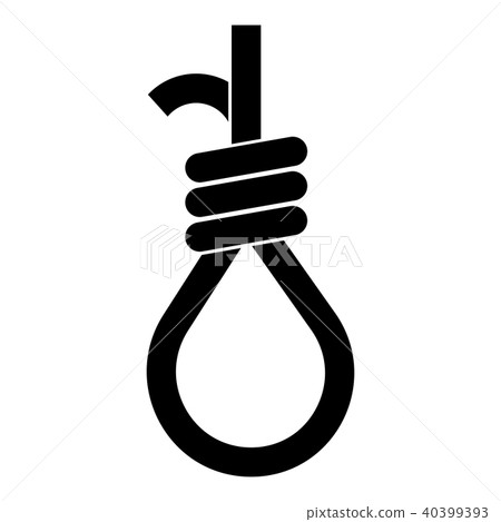 Gallows with rope noose icon black Gallows with rope noose icon black 40399393
