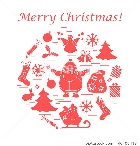 different new year and christmas symbols different new year and christmas symbols 40400488