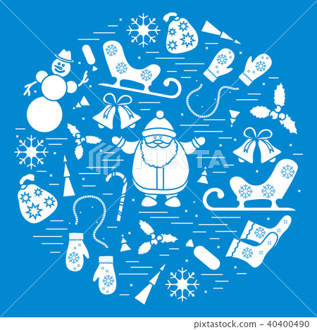 different new year and christmas symbols different new year and christmas symbols 40400490