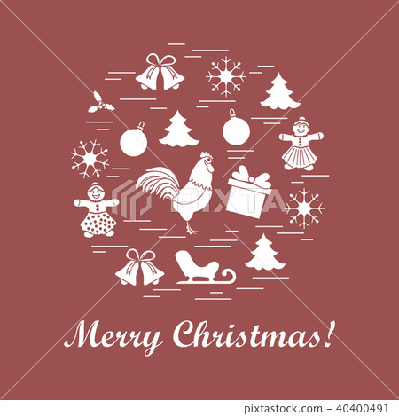 different new year and christmas symbols different new year and christmas symbols 40400491