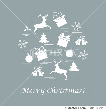 different new year and christmas symbols 40400494