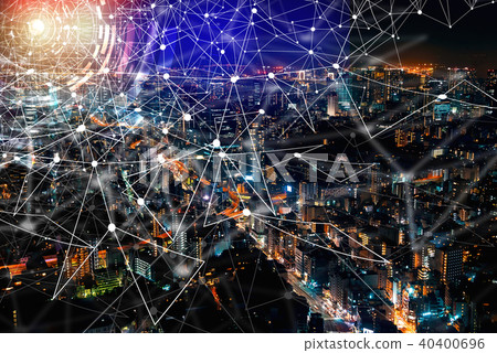 Digital Graph with aerial view of Tokyo, Japan Digital Graph with aerial view of Tokyo, Japan 40400696