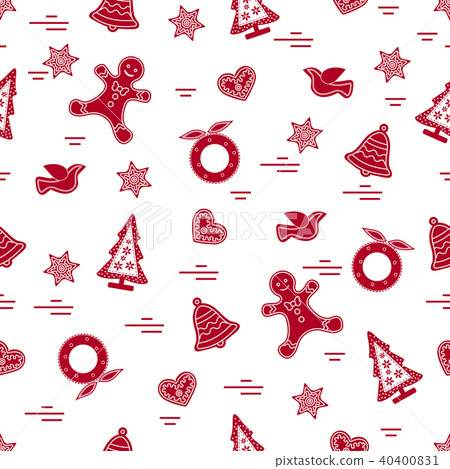 Cute vector pattern of different new year and Cute vector pattern of different new year and 40400831