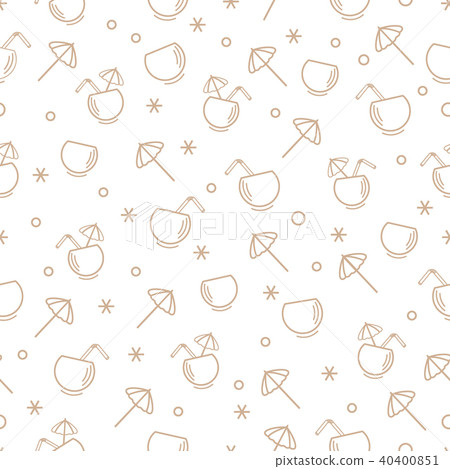 Cute seamless pattern with cocktail in half Cute seamless pattern with cocktail in half 40400851