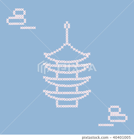 Cute vector illustration cross embroidery of Cute vector illustration cross embroidery of 40401005