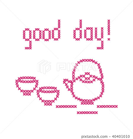 Cute vector illustration cross embroidery of Cute vector illustration cross embroidery of 40401010