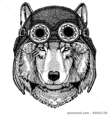 Cute animal wearing motorcycle, aviator helmet Camelopard, giraffe Hand drawn image for tattoo Cute animal wearing motorcycle, aviator helmet Camelopard, giraffe Hand drawn image for tattoo 40402156