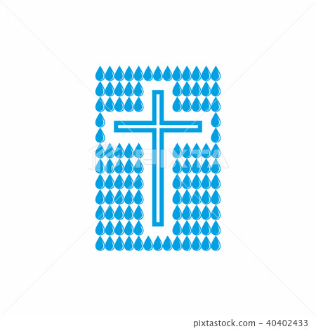 Logo church. Jesus - the source of living water Logo church. Jesus - the source of living water 40402433