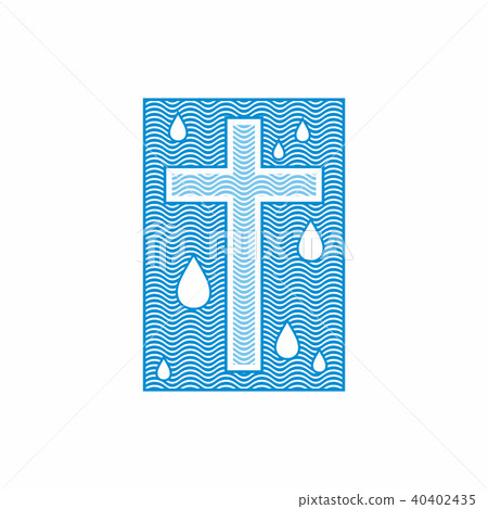 Logo church. Jesus - the source of living water Logo church. Jesus - the source of living water 40402435