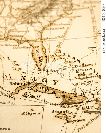 Old Map Of Cuba Old Map Cuba - Stock Photo [40403830] - Pixta