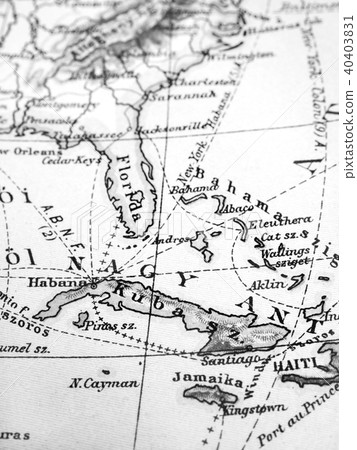 Old Map Cuba 40403831