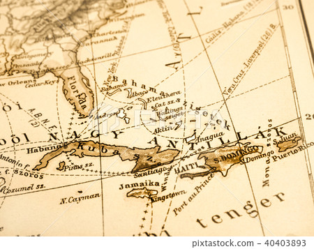 Old Map West Indies 40403893