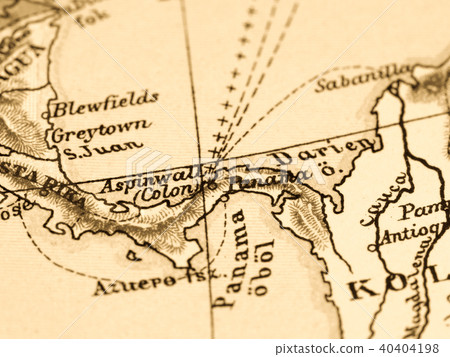 Old Map Panama 40404198