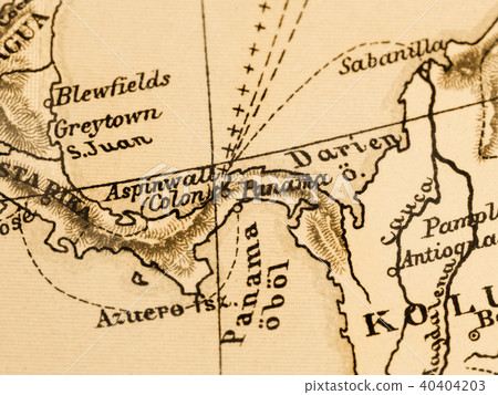 Old Map Panama 40404203