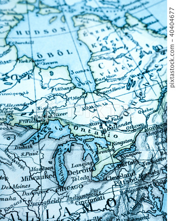 Old Map Great Lakes and Hudson Bay Old Map Great Lakes and Hudson Bay 40404677