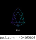 Vector illustration crypto icon on background EOS 40405906